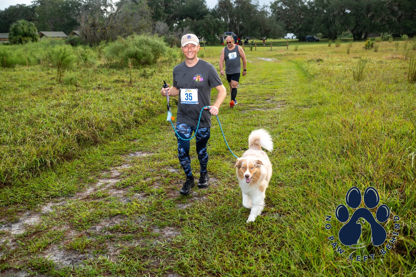 Runner during Pawfields event, hosted by Disruptive Endeavors. Find an upcoming event using our event calendar!